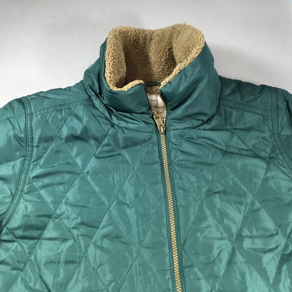 Weatherproof Vintage Womens Quilted Sherpa Lined Jacket Green Teal Small - Picture 2 of 10